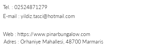 Pnar's Bungalow Houses telefon numaralar, faks, e-mail, posta adresi ve iletiim bilgileri